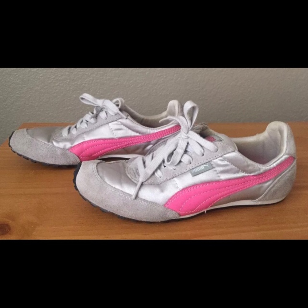 PUMA Eco Ortholite Leather Silver Pink Sneakers